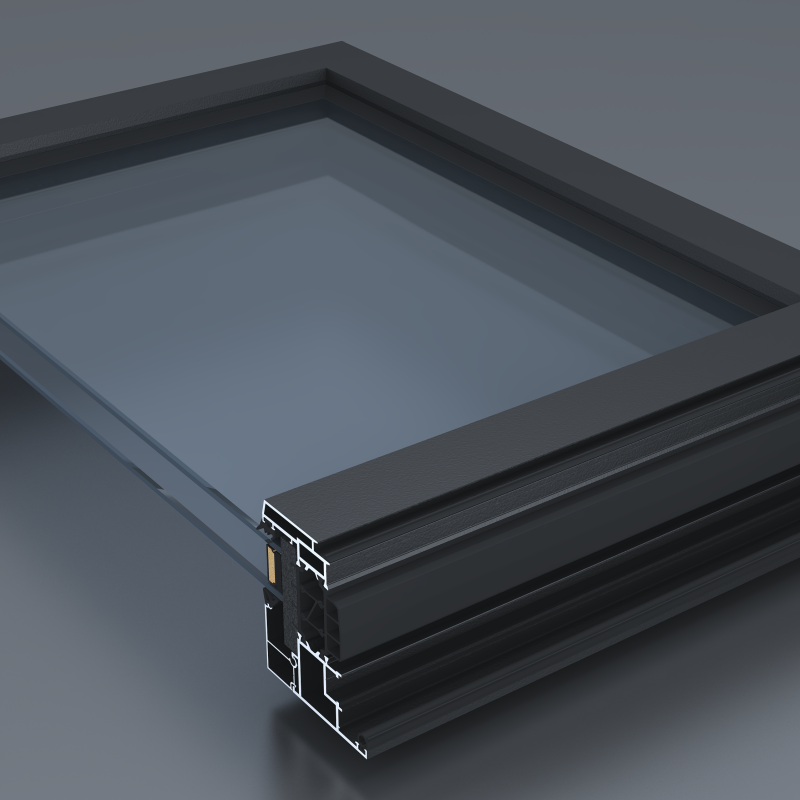 window glass profile section